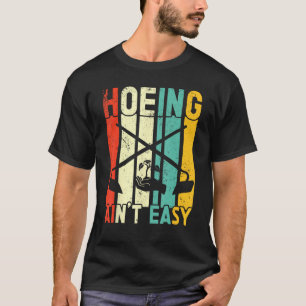 Camiseta Capinar ao Estilo Retro Não é Fácil Jardinagem Jar
