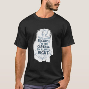 Camiseta Capitã barco Vida Melhor Em Boa