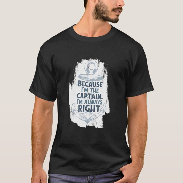 Camiseta Capitã barco Vida Melhor Em Boa (Frente)