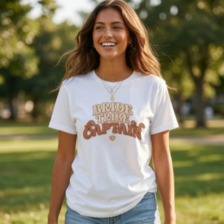 Camiseta Capitã da Tribo da Noiva Retro | Festa de Despedid