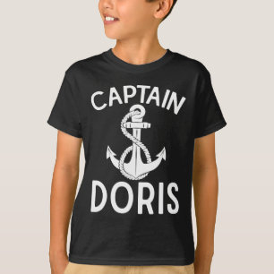 Camiseta Capitã Doris Âncora Barco Iate Navio