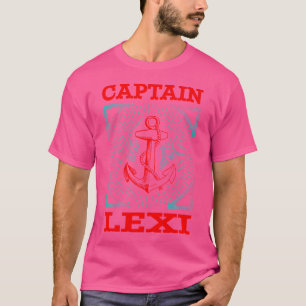 Camiseta Capitã Lexi Nome Personalizado Marinheiro Viagem d