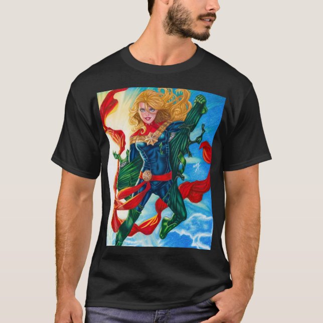 Camiseta Capitã Marvel ~ Carol Danvers (Frente)