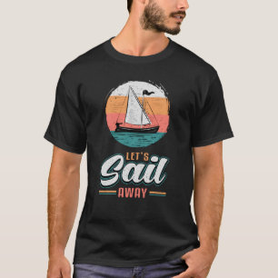 Camiseta Capitã Sail Boat Sailor Sailor Retro Gift Idea