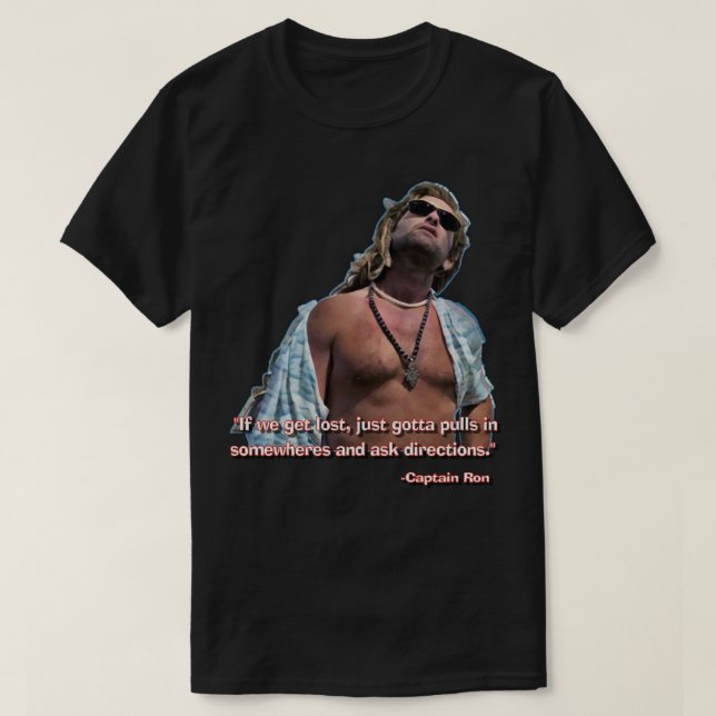 Camiseta CAPITAINE RON - "Si nous nous perdons, il fau (Frente do Design)