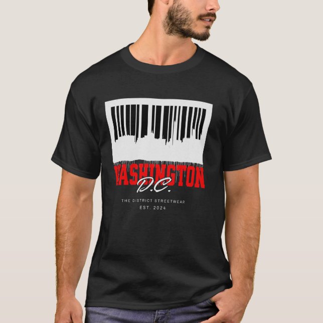 Camiseta Capital da Barra de Código de Washington D.C. Graf (Frente)