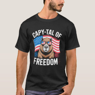 Camiseta Capital da Liberdade Divertido Patriótico 4 de Jul