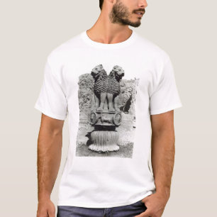 Camiseta Capital do leão da coluna do imperador Ashoka