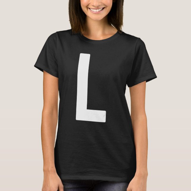 Camiseta Capital Letter L Monogram Norwester Font Initial A (Frente)