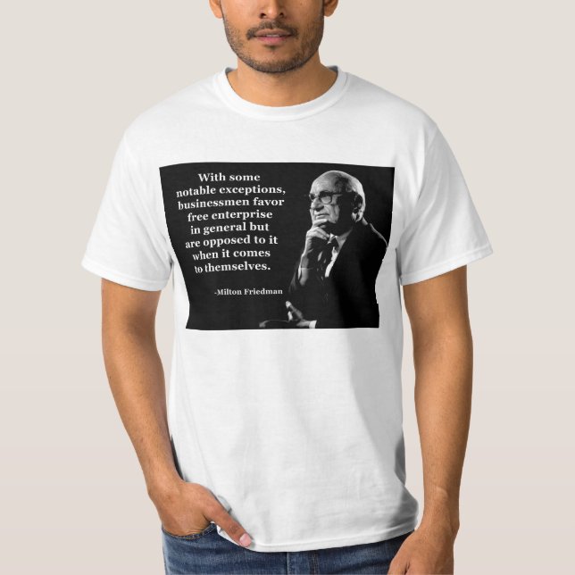 Camiseta Capitalismo de pessoas com cunha de Milton (Frente)