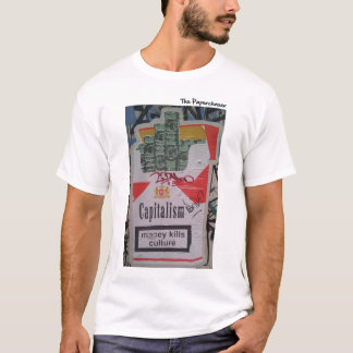 Camiseta Capitalismo - o dinheiro mata a cultura