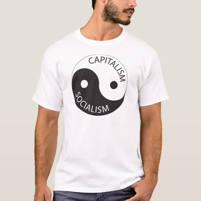 Camiseta Capitalismo, socialismo; Yin, Yang (Frente)