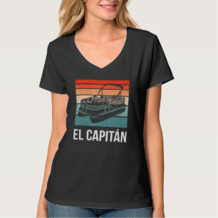 Camiseta Capitan Pontoon Boat Capitão Lago Life Boat Sai