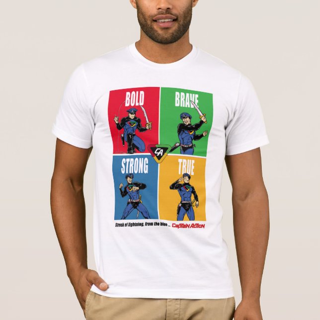 Camiseta Capitão Action Bold Brave T-Shirt (Frente)