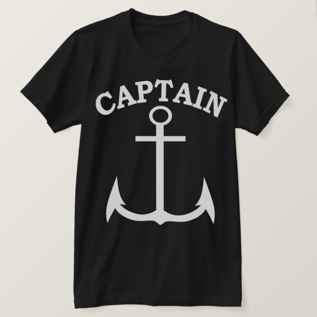 Camiseta Capitão Anchor Canvas Preta/Bella Branca (Frente do Design)