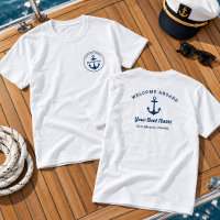 Capitão Azul Marinho Náutico Personalizado e Nome
