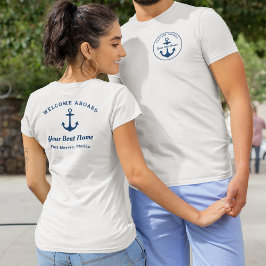 Camiseta Capitão Azul Marinho Náutico Personalizado e Nome 