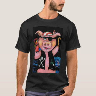 Camiseta Capitão Bacon, porco do pirata & seu t-shirt do