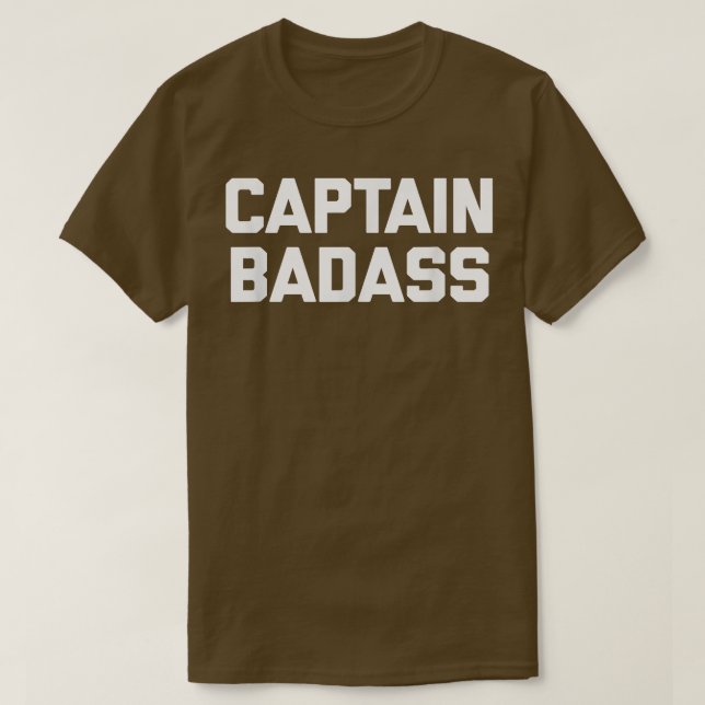 Camiseta Capitão Badassengraçado barco armador barco capitã (Frente do Design)
