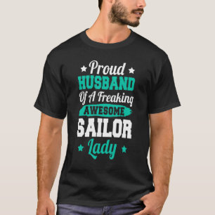 Camiseta Capitão Boat Sailing Marinho Barco Sailor Marido
