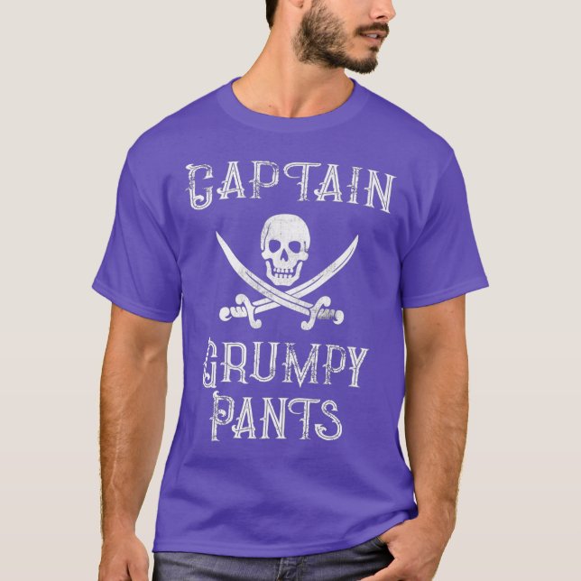 Camiseta Capitão Calças Grumpy Ponto Pirata Personalizado (Frente)
