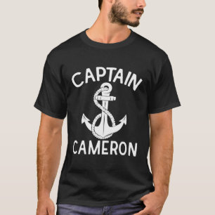 Camiseta Capitão Cameron Boat Yacht Barco Nave Anchor