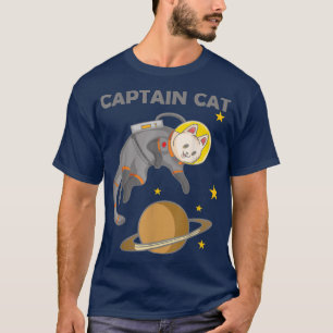 Camiseta Capitão Cat, Planeta, Astronauta, Turístico, Gato