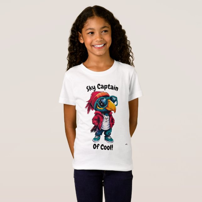 Camiseta Capitão Céu de Legal! - Trendy Bird Themed Roupa (Frente Completa)