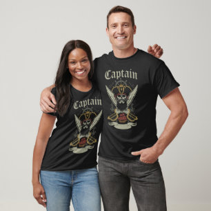 Camiseta Capitão Crânio Pirata com Espadas