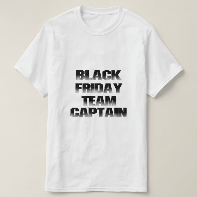 Camiseta Capitão da Equipe da Black Friday (Frente do Design)