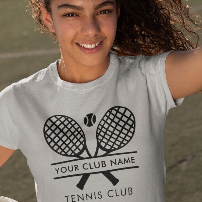 Camiseta Capitão da Equipe de Tênis do Nome Personalizado d (Lawn tennis club swag t-shirt Custom Players Tees)