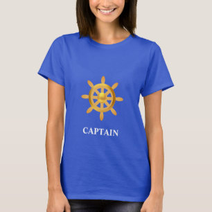 Camiseta Capitão da Roda do Navio Dourada