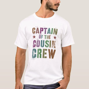 Camiseta CAPITÃO DA TRIPULAÇÃO COUSINA ENGRAÇADO Vovó G