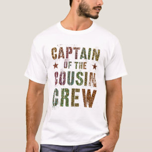 Camiseta CAPITÃO DA TRIPULAÇÃO DO COUSIN Leopard Imprima Gr
