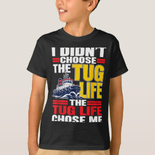 Camiseta capitão da tripulação engraçada do rebocador do po