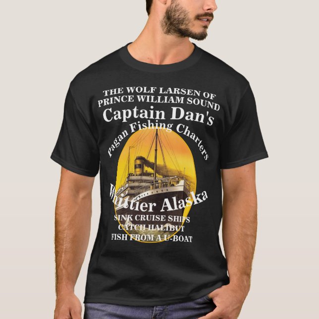 CAMISETA CAPITÃO DAN O WOLF LARSEN DO ALASKA AK (Frente)