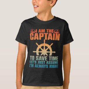 Camiseta Capitão de Barco Legal Para Homens Mulheres Barco