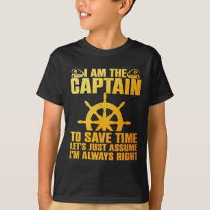 Camiseta Capitão de Barco Legal Para Homens Mulheres Barco