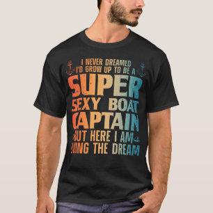 Camiseta Capitão de Barco Legal Para Homens Mulheres Vela P