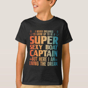 Camiseta Capitão de Barco Legal Para Homens Mulheres Vela P
