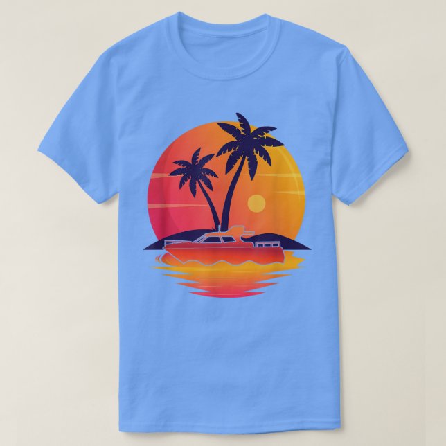 Camiseta Capitão de Barco Motor Sunset Sweet (Frente do Design)