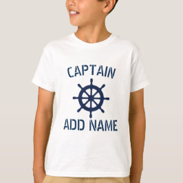 Camiseta Capitão de barco personalizado, capitão náutico, c