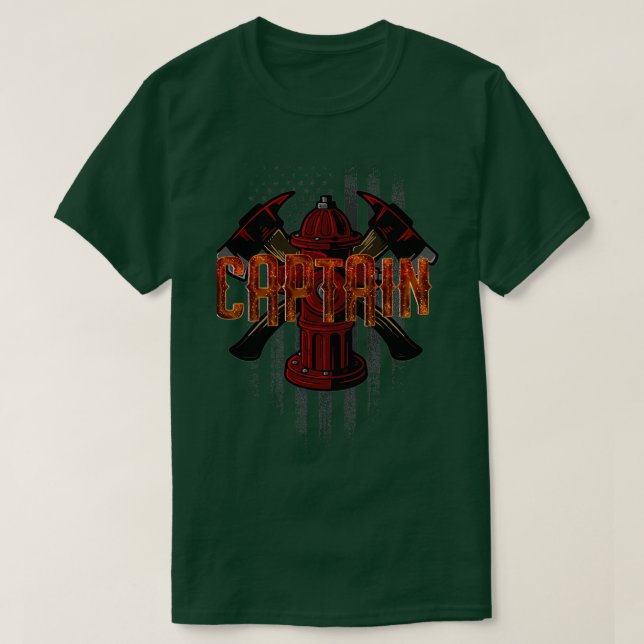 Camiseta Capitão de combate a incêndios (Frente do Design)