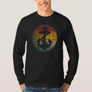 Camiseta Capitão de Iate Âncora Vintage Retro 70s 80s 