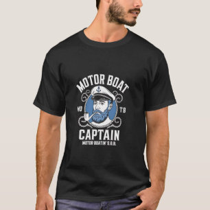 Camiseta Capitão de Lancha Engraçado Humor Adulto Masculino