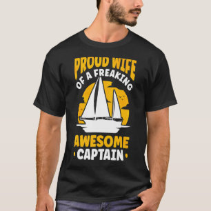 Camiseta Capitão de Marinheiro de Navegação da Esposa do Ca