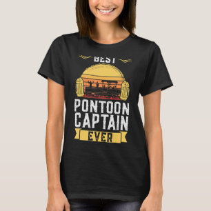 Camiseta Capitão de melhor pontão, nunca Pontoon Botes 1