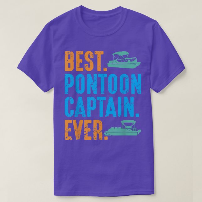 Camiseta Capitão de melhor Pontoon, o kit de barco Pontooni (Frente do Design)