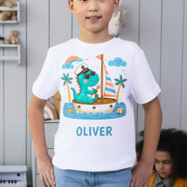 Camiseta Capitão de Navio à Vela Trex Fofo