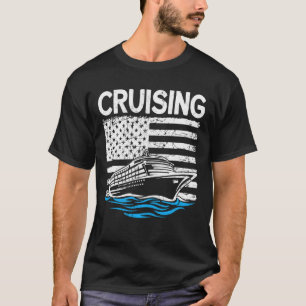 Camiseta Capitão de Navio de Cruzeiro Bandeira Patriótica d